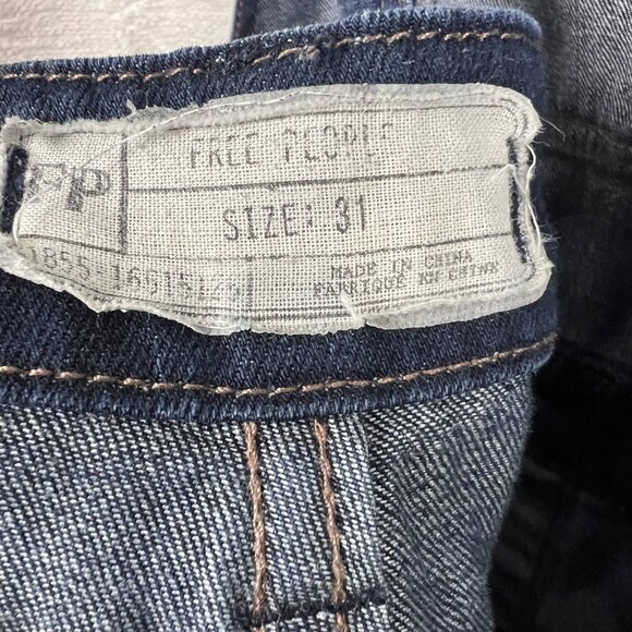 Free People Milo distressed denim overalls exposed back bodycon cowgirl boho 31 - Picture 7 of 9